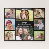 Beste zuster ooit persoonlijke fotocollage legpuzzel (Horizontaal)