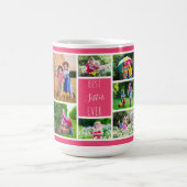 Beste zuster-roze fotocollage koffiemok (Center)