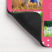 Beste zuster-roze fotocollage muismat (Hoek)