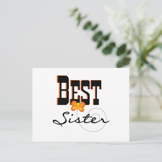 Beste zuster T-shirts en cadeautjes Briefkaart (Staand voorkant)