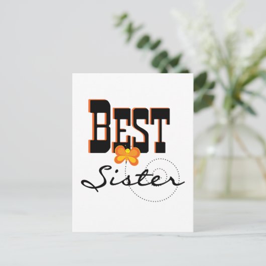 Beste zuster T-shirts en cadeautjes Briefkaart (Staand voorkant)