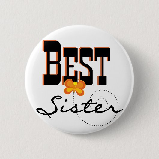 Beste zuster T-shirts en cadeautjes Ronde Button 5,7 Cm (Voorkant)