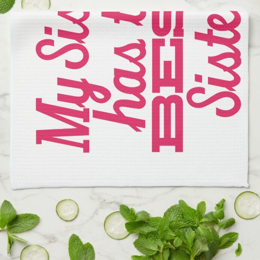 Beste zuster theedoek (Gevouwen)