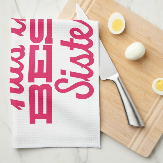 Beste zuster theedoek (Quarter Fold)