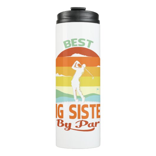 Beste zuster van Par Vaderdag Golf Shirt Thermosbeker (Voorkant)