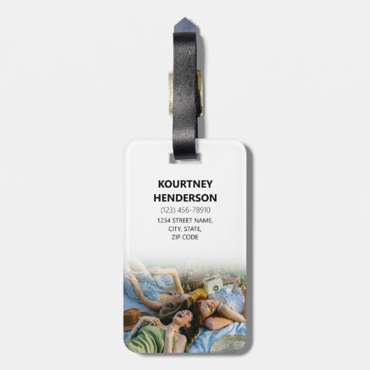 Beste zuster van werelden | Foto Bagagelabel (Achterkant verticaal)