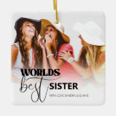 Beste zuster van werelden | Foto Keramisch Ornament (Voorkant)