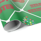 Beste zusterkerstpatroon cadeaupapier (Rol Hoek)