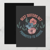 Beste zusters gepromoveerd tot tante Funny Zwanger Kaart (Voorkant / Achterkant)