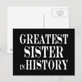 Beste zusters Grootste zuster in de geschiedenis Briefkaart (Voorkant / Achterkant)