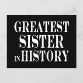 Beste zusters Grootste zuster in de geschiedenis Briefkaart (Voorkant)