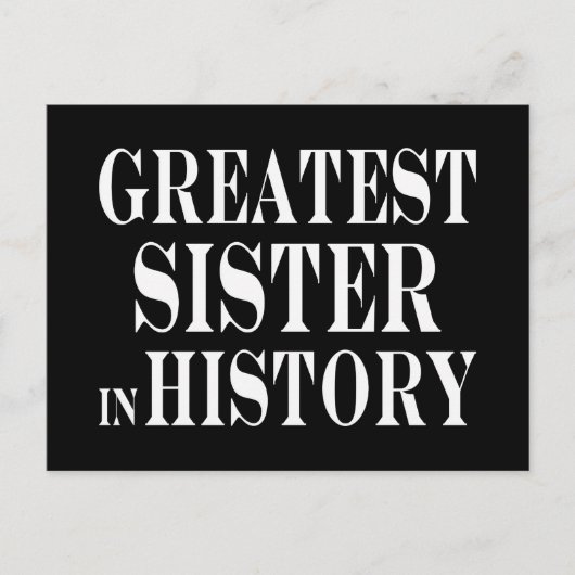 Beste zusters Grootste zuster in de geschiedenis Briefkaart (Voorkant)