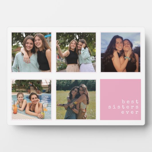 Beste zusters ooit | Moderne collage Fotoplaat (voorkant)
