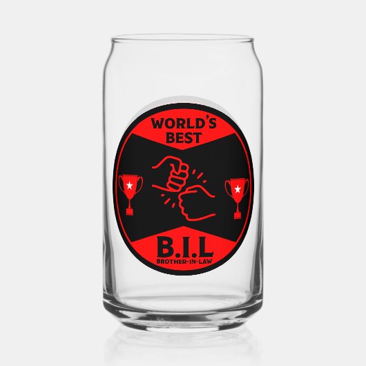 Beste zwager blikvorm glas (Achterkant)