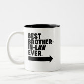 Beste zwager ooit tweekleurige koffiemok (Links)