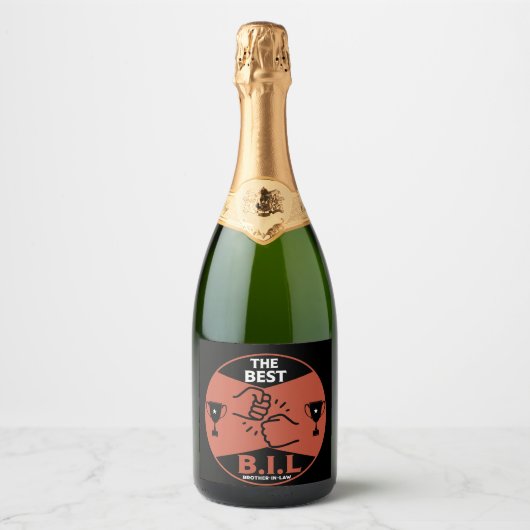 Beste zwager sparkling wijnetiket (Voorkant)
