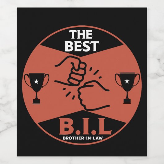 Beste zwager wijn etiket (Enkel label)