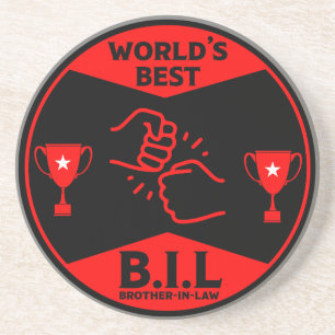 Beste zwager zandsteen onderzetter