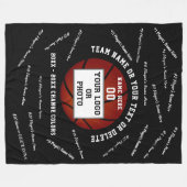 Beste zwart-witcadeautjes voor Basketball-spelers Fleece Deken (Voorkant (Horizontaal))
