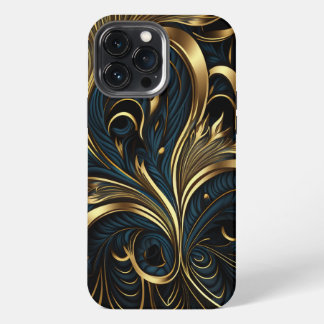 Beste zwarte en gouden telefoondoosjes van elegant iPhone 13 pro max hoesje