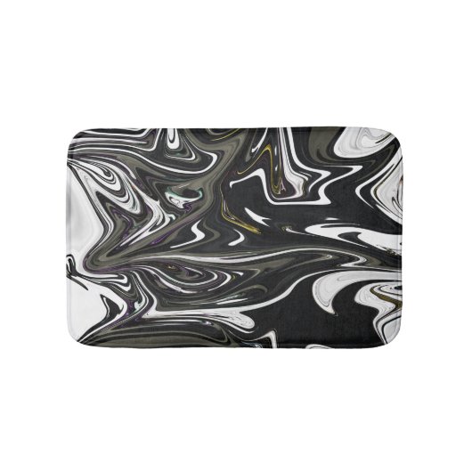 Beste zwarte en witte abstracte kunst, abstracte v badmat (Voorkant)
