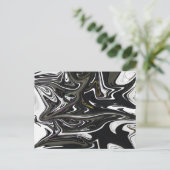 Beste zwarte en witte abstracte kunst, abstracte v briefkaart (Staand voorkant)