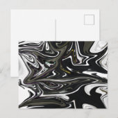 Beste zwarte en witte abstracte kunst, abstracte v briefkaart (Voorkant / Achterkant)