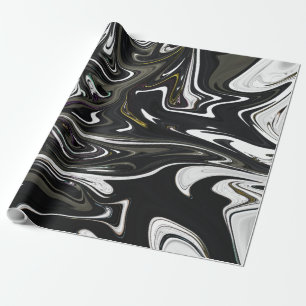 Beste zwarte en witte abstracte kunst, abstracte v cadeaupapier