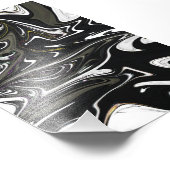 Beste zwarte en witte abstracte kunst, abstracte v foto afdruk (Hoek)