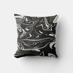 Beste zwarte en witte abstracte kunst, abstracte v kussen