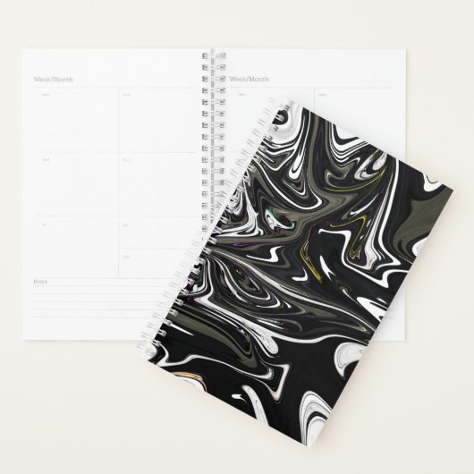 Beste zwarte en witte abstracte kunst, abstracte v planner (Display)