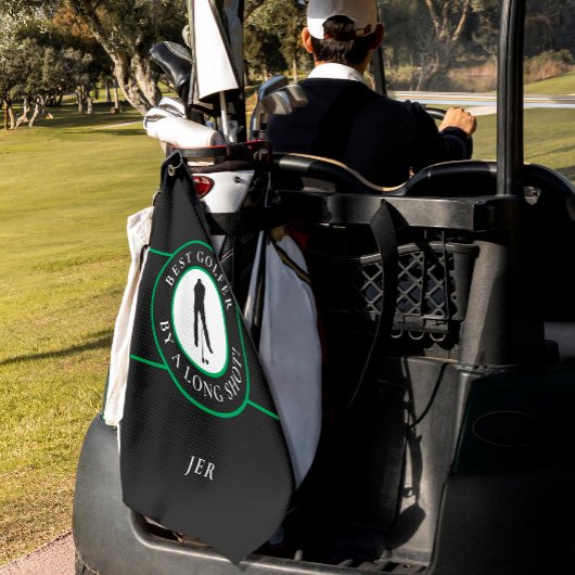 Beste zwarte Golfer van een lang Mannen sportgroen Golfhanddoek