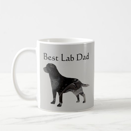 Beste Zwarte Lab Dad Koffiemok Aangepast Labrador (Links)