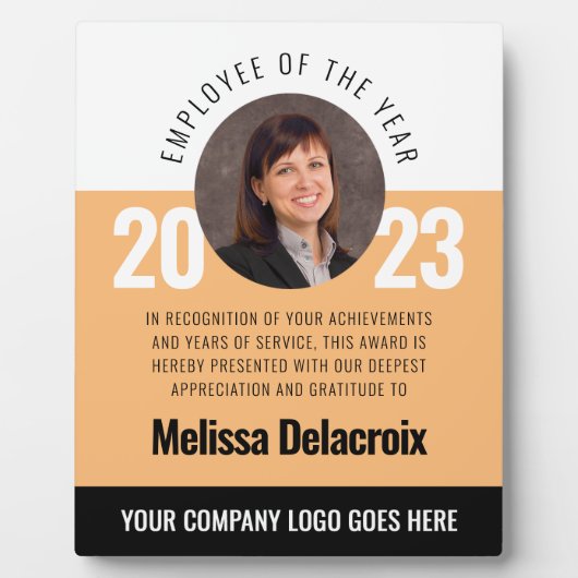 Beste zwarte medewerker van het jaar prijs fotoplaat (Voorkant)