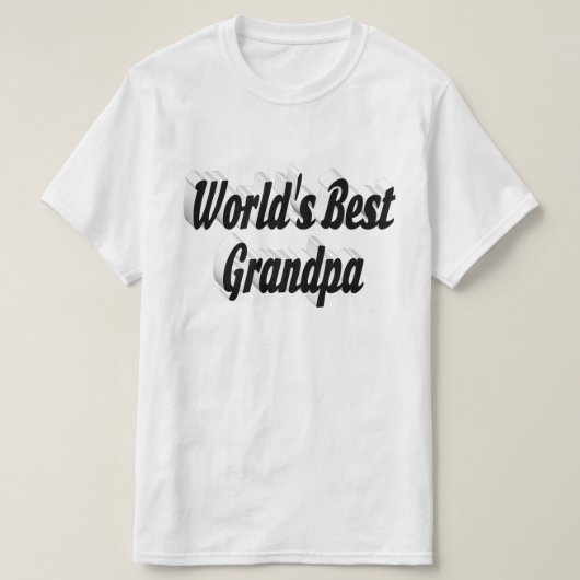 Beste zwarte opa-tekst t-shirt (Design voorkant)