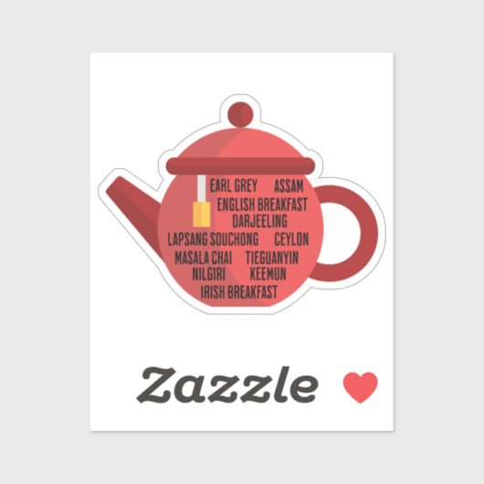 Beste zwarte thee theepot sticker (Vel)