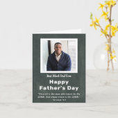 Beste zwarte vader ooit Vaderdag-fotokaart Kaart (Gele Bloem)
