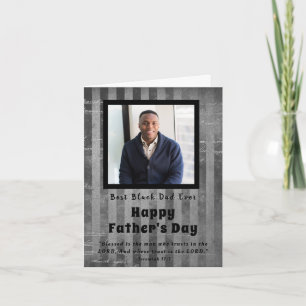 Beste zwarte vader ooit Vaderdag-fotokaart Kaart