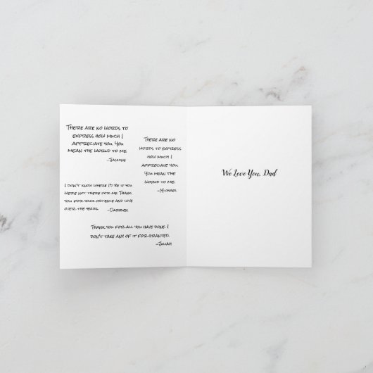 Beste zwarte vader ooit Vaderdag-fotokaart Kaart (Binnen)