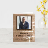 Beste zwarte vader ooit Vaderdag-fotokaart Kaart (Gele Bloem)