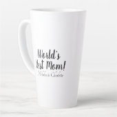 Beste zwarte witte het douanemanuscript van de Mam Latte Mok (Linkerhoek)