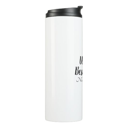 Beste zwarte witte het douanemanuscript van de Mam Thermosbeker (Gedraaid links)