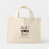 Beste zwarte witte van de Mam van de wereld het do Mini Tote Bag (Voorkant)