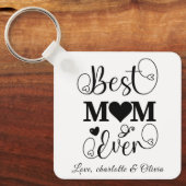 Beste zwarte witte van de Mam van de wereld het do Sleutelhanger (Voorkant)