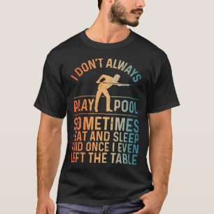 Beste zwembadontwerp voor mannen vrouwen biljartli t-shirt