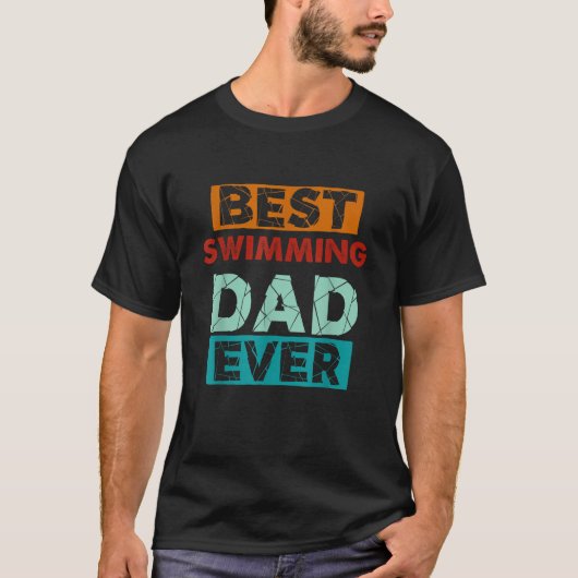 Beste zwemvader ooit Grappig Zwemvader T-shirt (Voorkant)