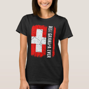 Beste Zwitserse opa ooit Zwitserland Vlag Vader T-shirt