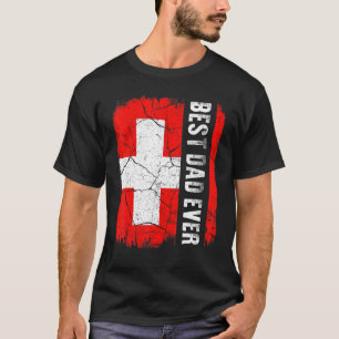 Beste Zwitserse vader in Zwitserland Vlag Vaderdag T-shirt