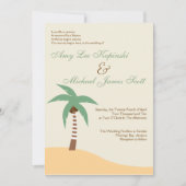 BESTEDINGSWEDING VAN GROENE PALMTREE CARIBBEAN KAART (Voorkant)