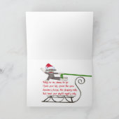 Besteed aandacht aan Uw Speelse Engel Feestdagen Kaart (Binnen)